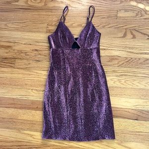 SEXY cut-out pink sparkly metallic H&M bodycon mini dress
